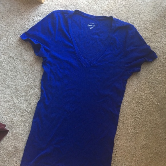 J Crew Perfect Tee Lot of 3 Blue Burgundy Pink M - Picture 3 of 8